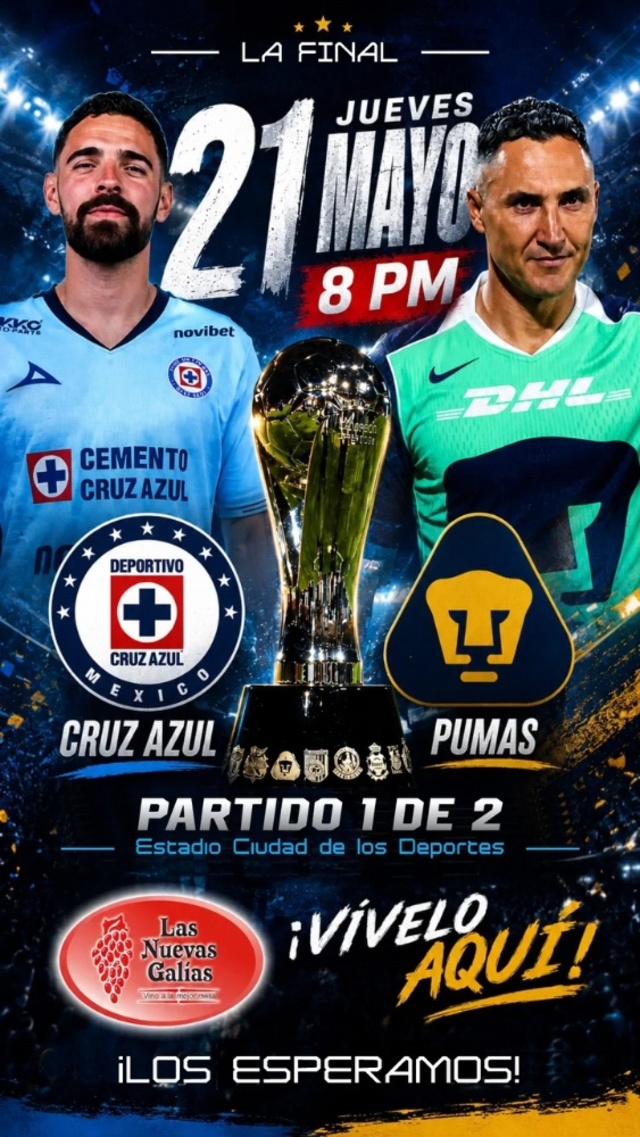Final ida Cruz Azul vs Pumas