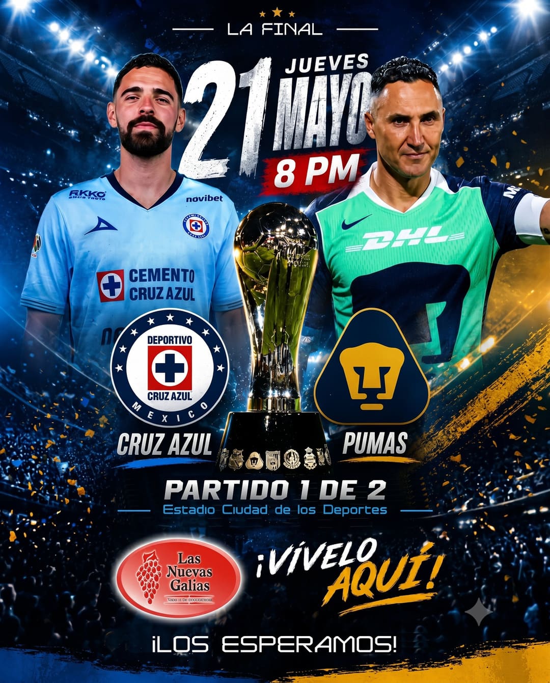Final ida Cruz Azul vs Pumas