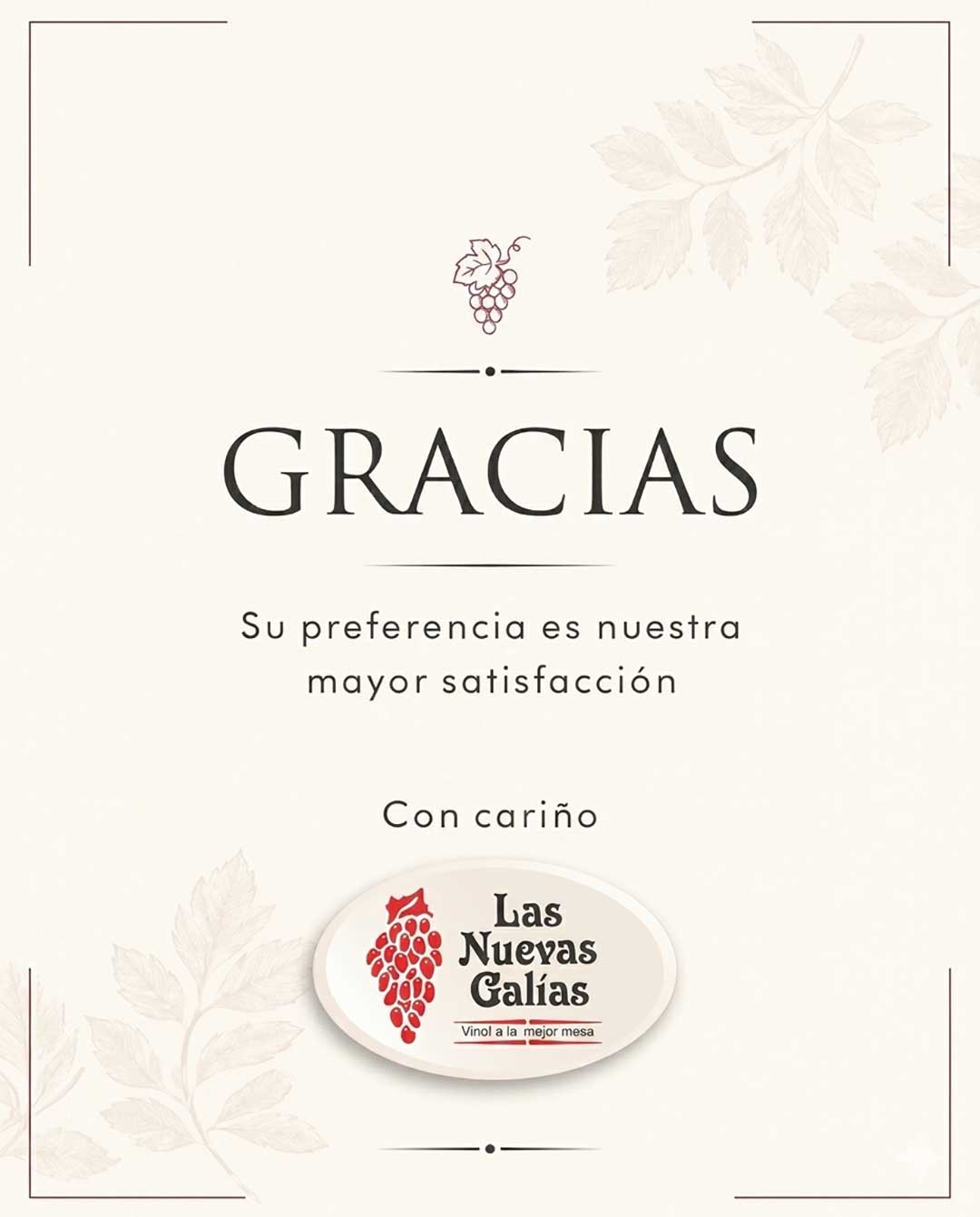 Gracias por su preferencia