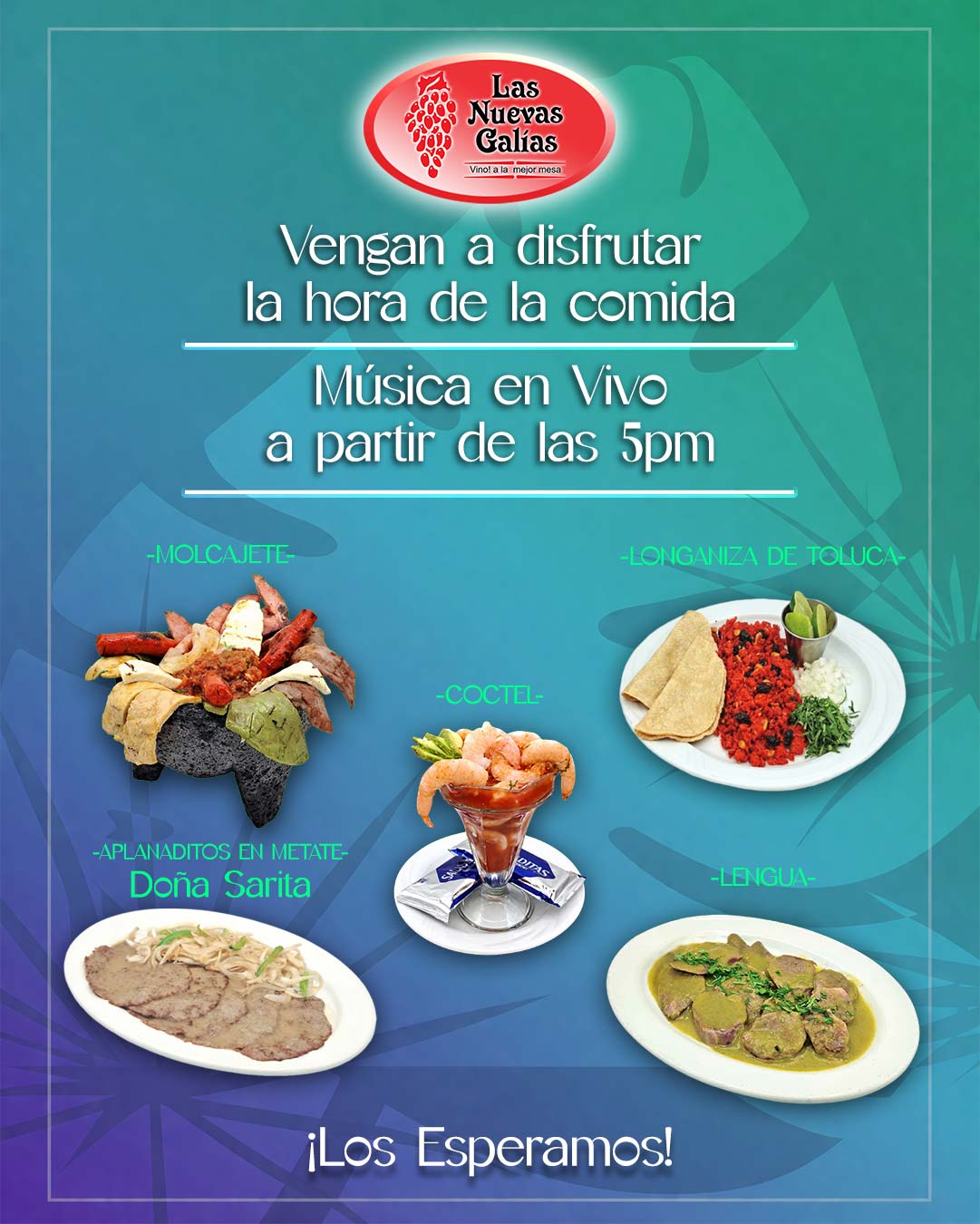 Ven y disfruta la hora de la comida