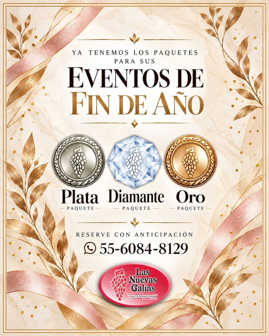 Paquetes para sus eventos de fin de año