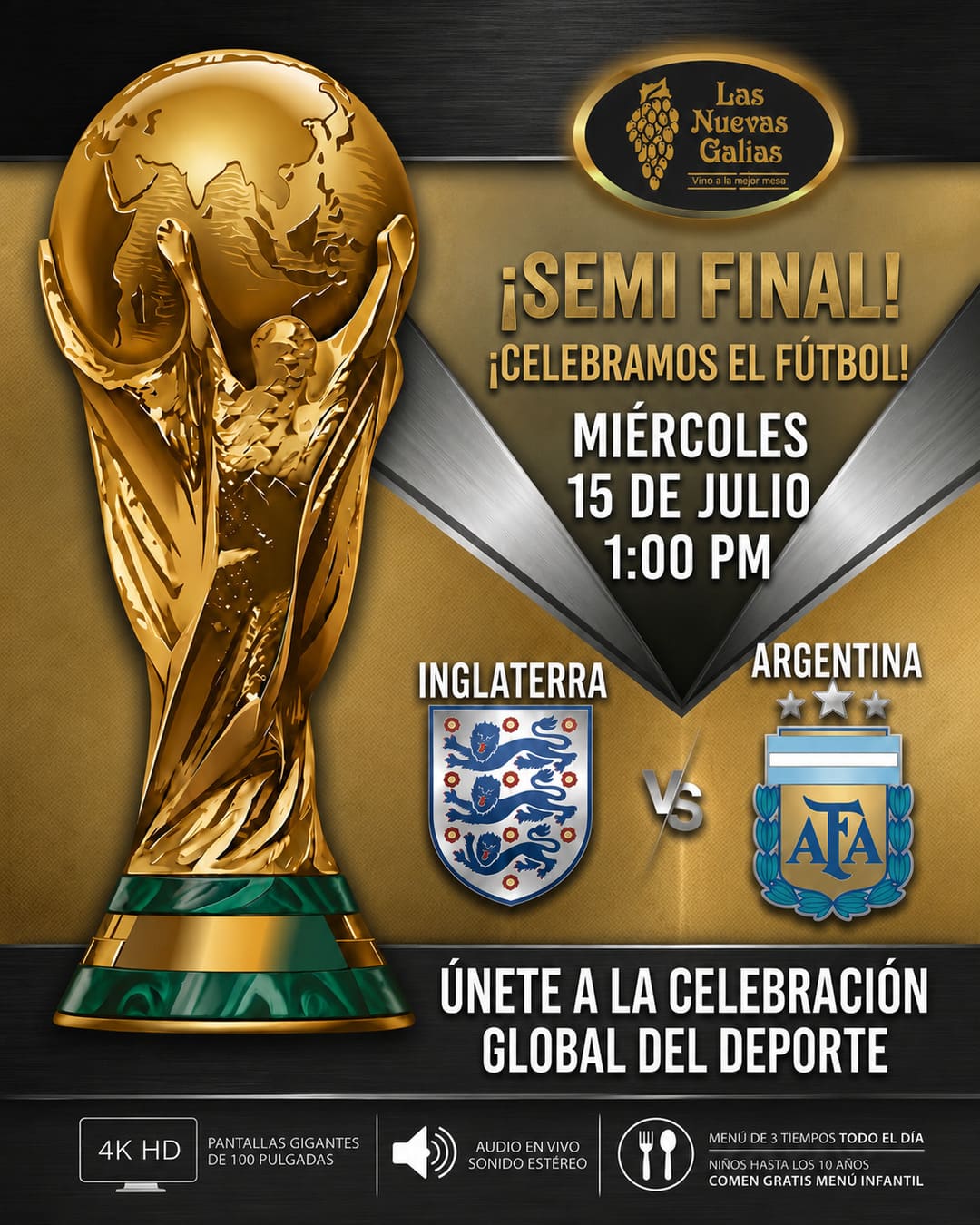 Partido Inglaterra vs Argentina