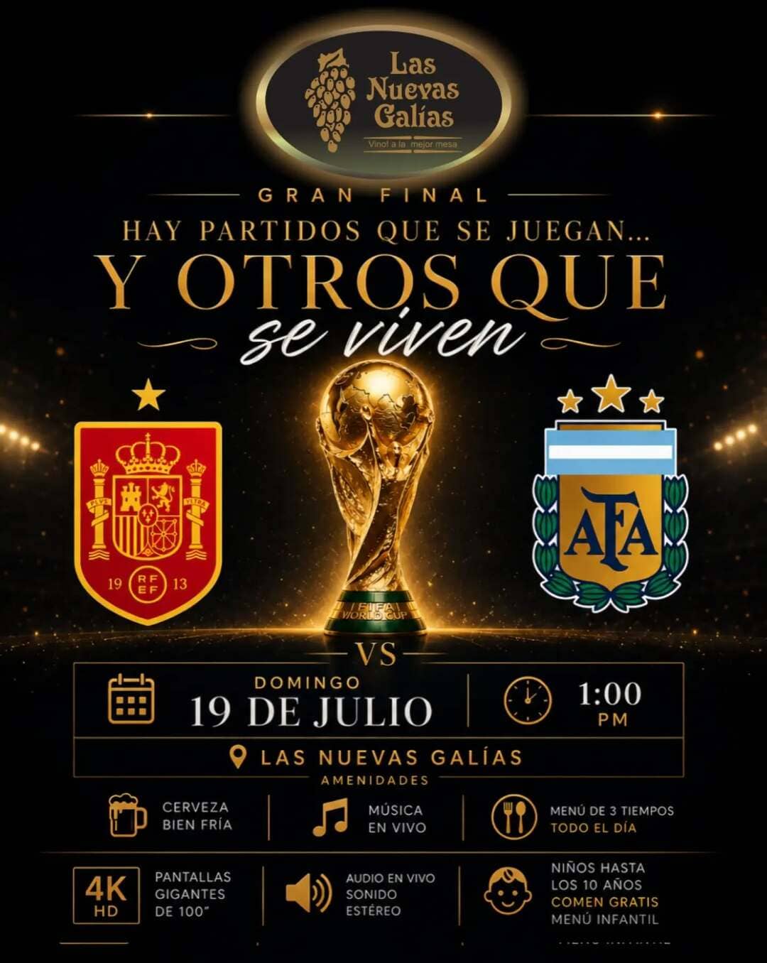 Partido España vs Argentina