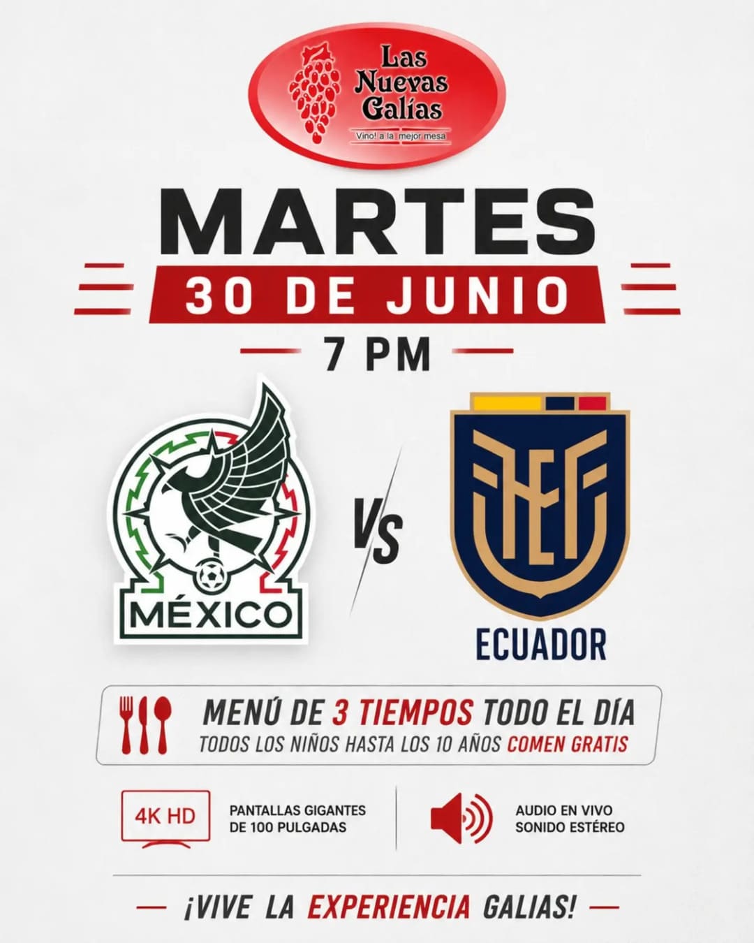 Partido México vs Ecuador